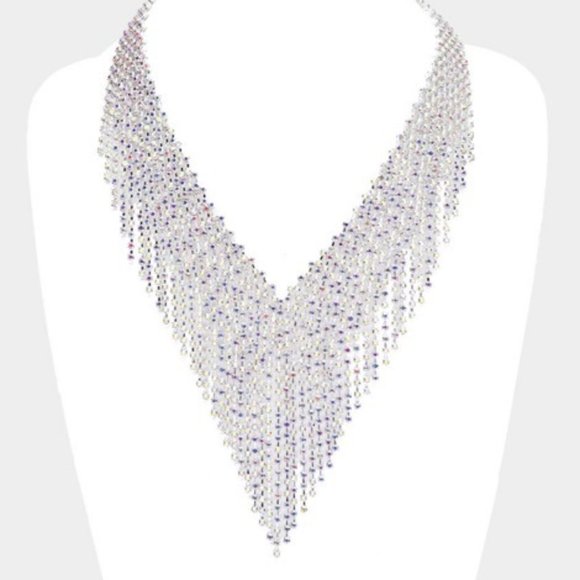 Rhinestone Crystal Evening Necklace - Picture 1 of 1